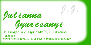 julianna gyurcsanyi business card